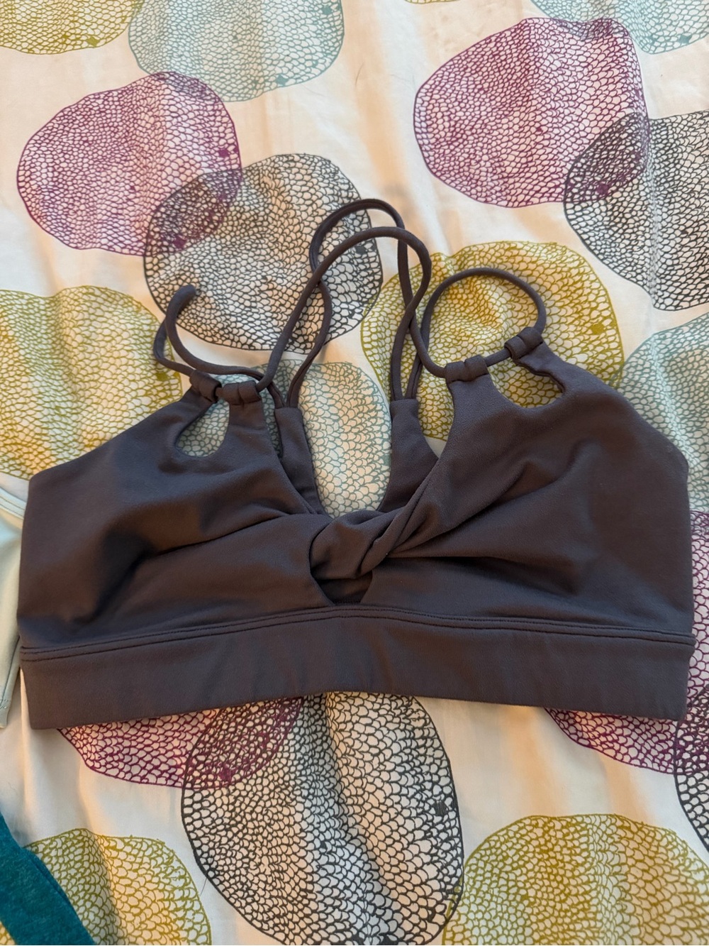 Bombshell Sportswear Bralette Trio in Sage, Charcoal, Teal - Picture 4 of 7